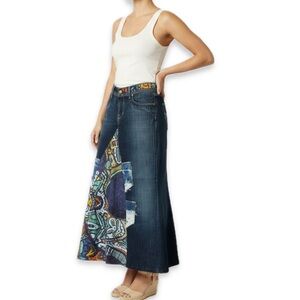 Citizens Of Humanity Up cycled Patchwork Jean Skirt